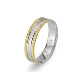 White and Yellow Gold Smyrna Wedding Band