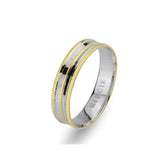 White and Yellow Gold Nysa Wedding Band