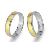 White and Yellow Gold Myra Wedding Band