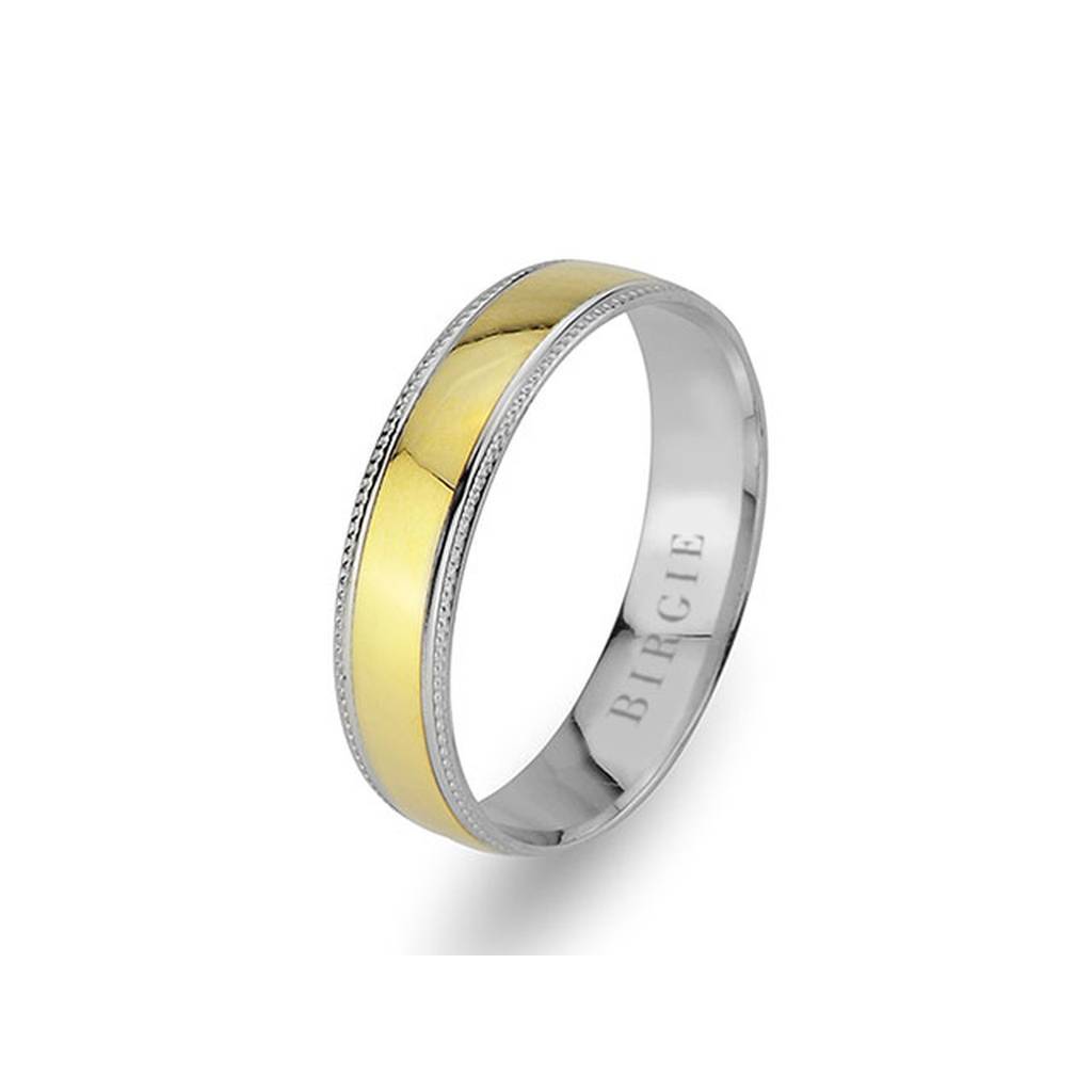 White and Yellow Gold Myra Wedding Band