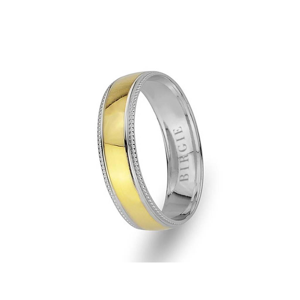 White and Yellow Gold Myra Wedding Band