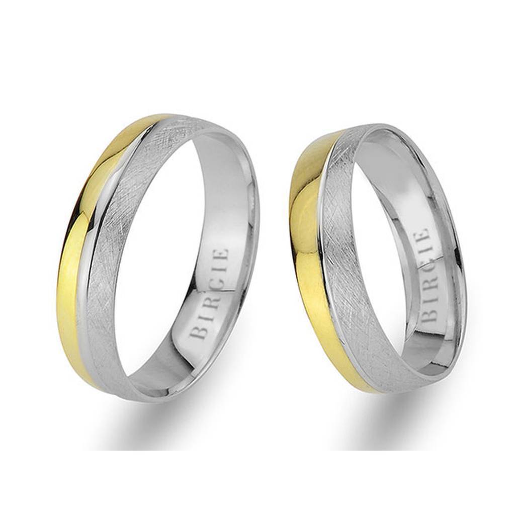 White and Yellow Gold Amidi Wedding Band