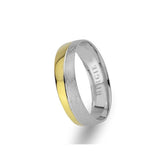 White and Yellow Gold Amidi Wedding Band