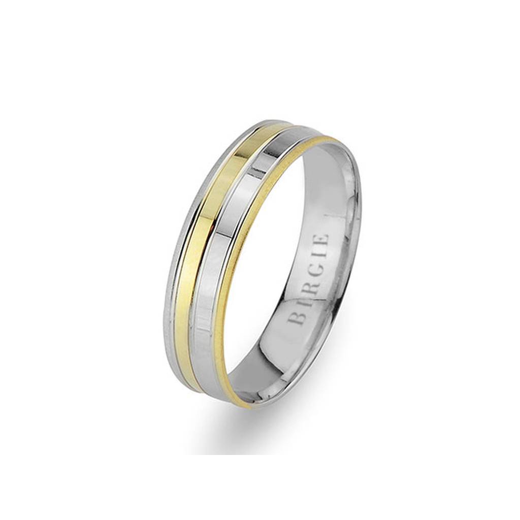 White and Yellow Gold Harran Wedding Band