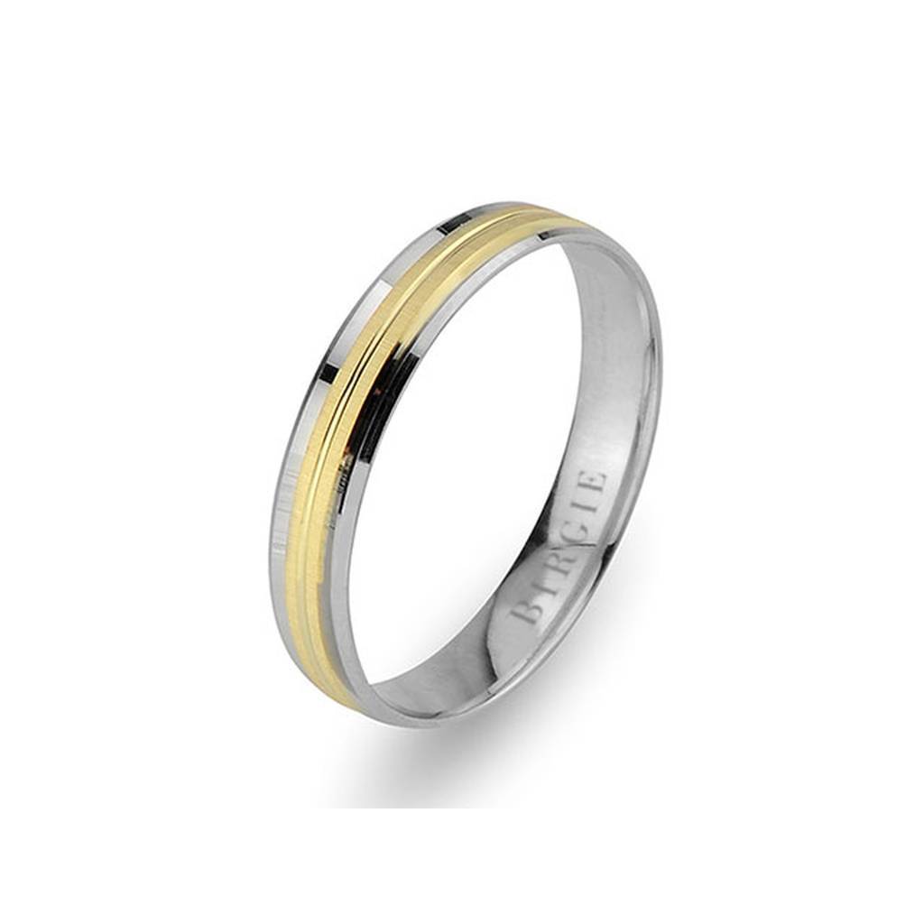 White and Yellow Gold Halfeti Wedding Band