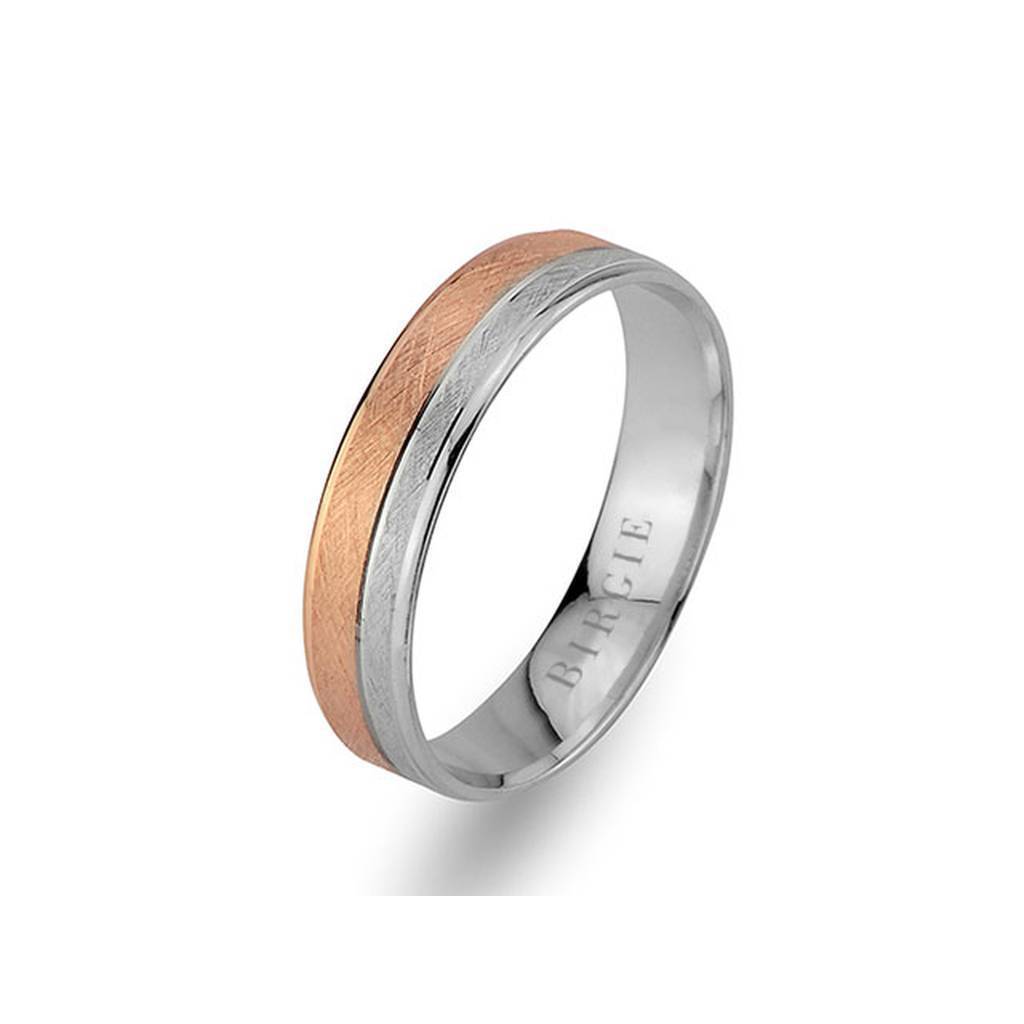 White and Yellow Gold Ani Wedding Band