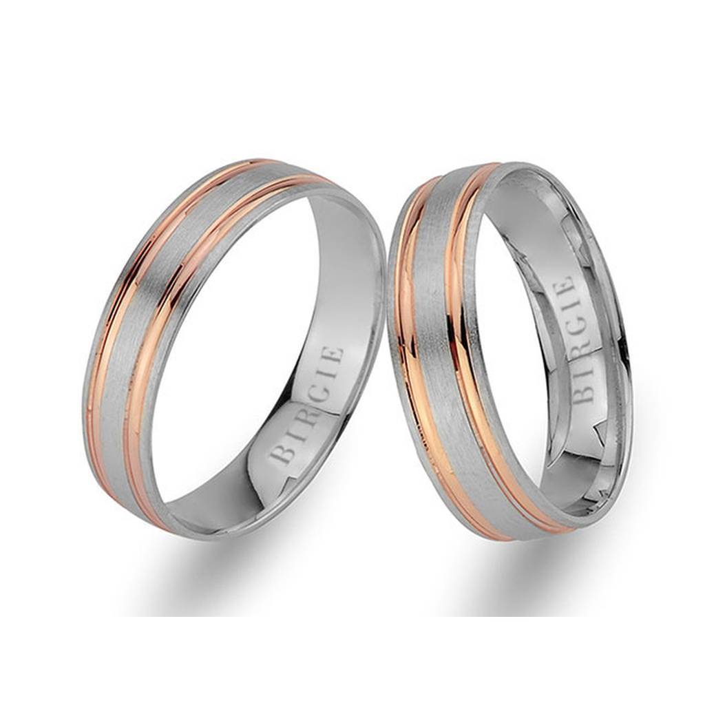 White and Yellow Gold Tushpa Wedding Band