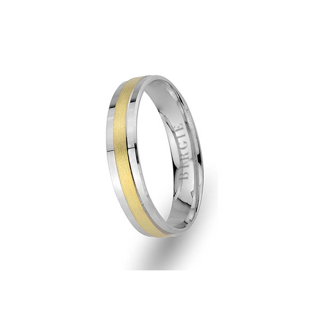 White and Yellow Gold Samarra Wedding Band