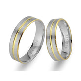 White and Yellow Gold Byblos Wedding Band