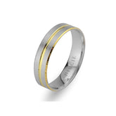 White and Yellow Gold Byblos Wedding Band