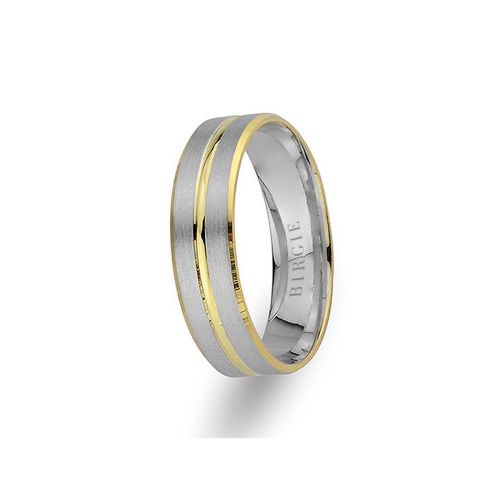 White and Yellow Gold Byblos Wedding Band