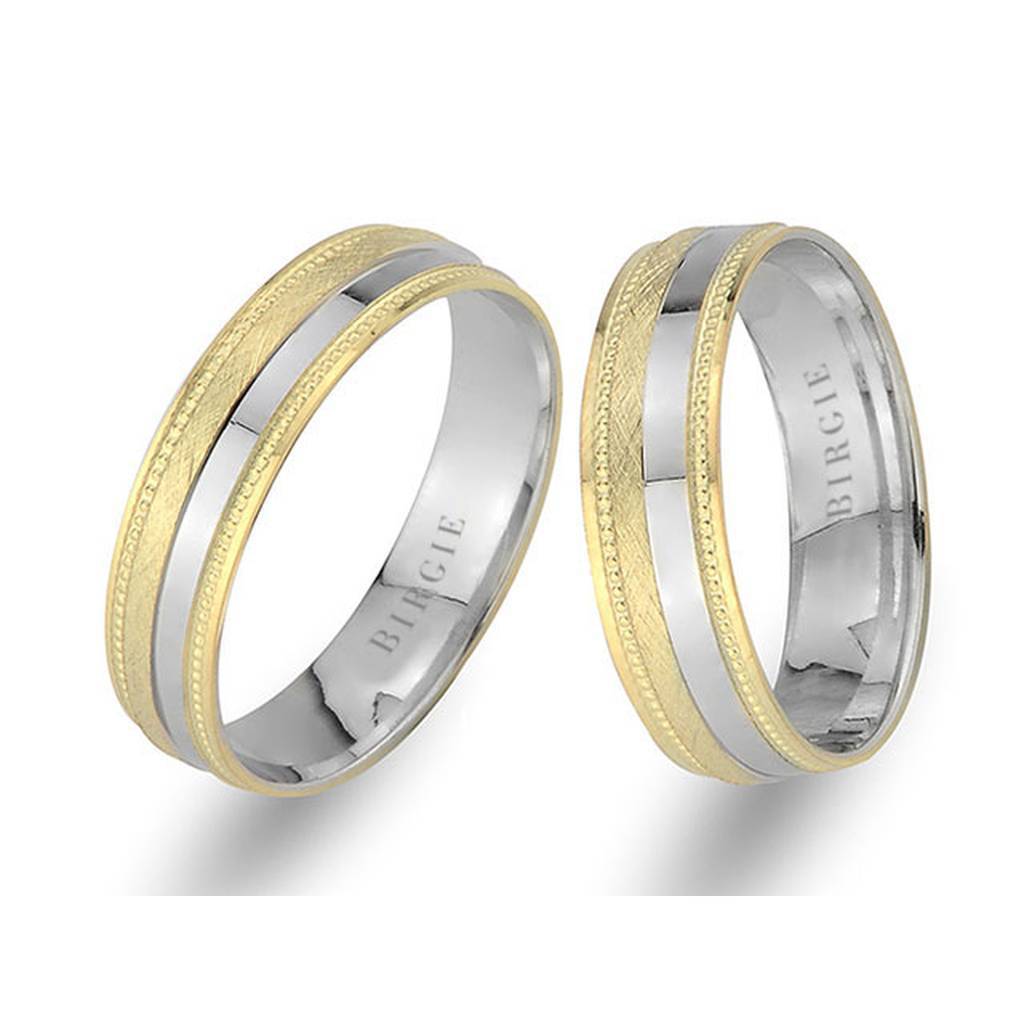 White and Yellow Gold Cholula Wedding Band