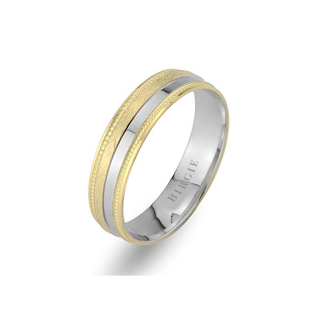 White and Yellow Gold Cholula Wedding Band