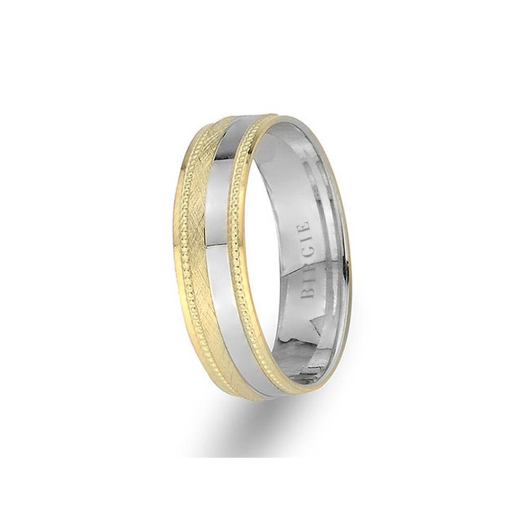 White and Yellow Gold Cholula Wedding Band