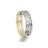 White and Yellow Gold Cholula Wedding Band