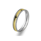 White and Yellow Gold Jericho Wedding Band