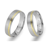 White and Yellow Gold Angkor Wedding Band