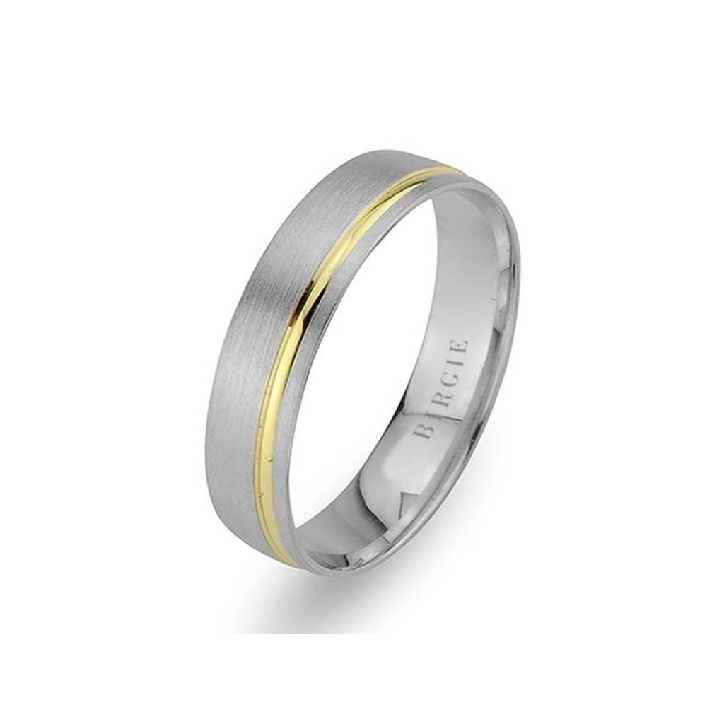 White and Yellow Gold Angkor Wedding Band