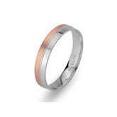 White and Rose Gold Machu Picchu Wedding Band