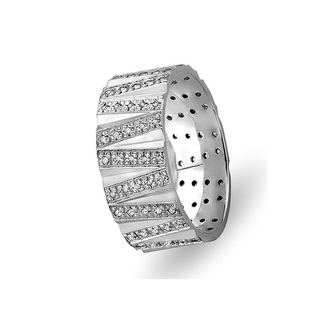 White Gold Venus Wedding Band w/ Diamonds - Birgie Diamant | Fine Jewellery - Diamant & Edelstein Schmuck