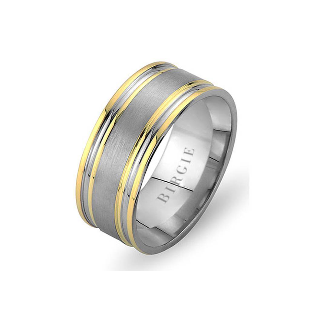 White and Yellow Gold Jupiter Wedding Band