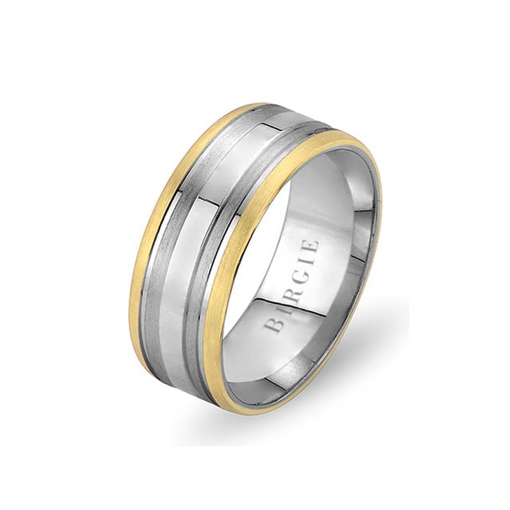 Yellow and White Gold Uranus Wedding Band - Birgie Diamant | Fine Jewellery - Diamant & Edelstein Schmuck