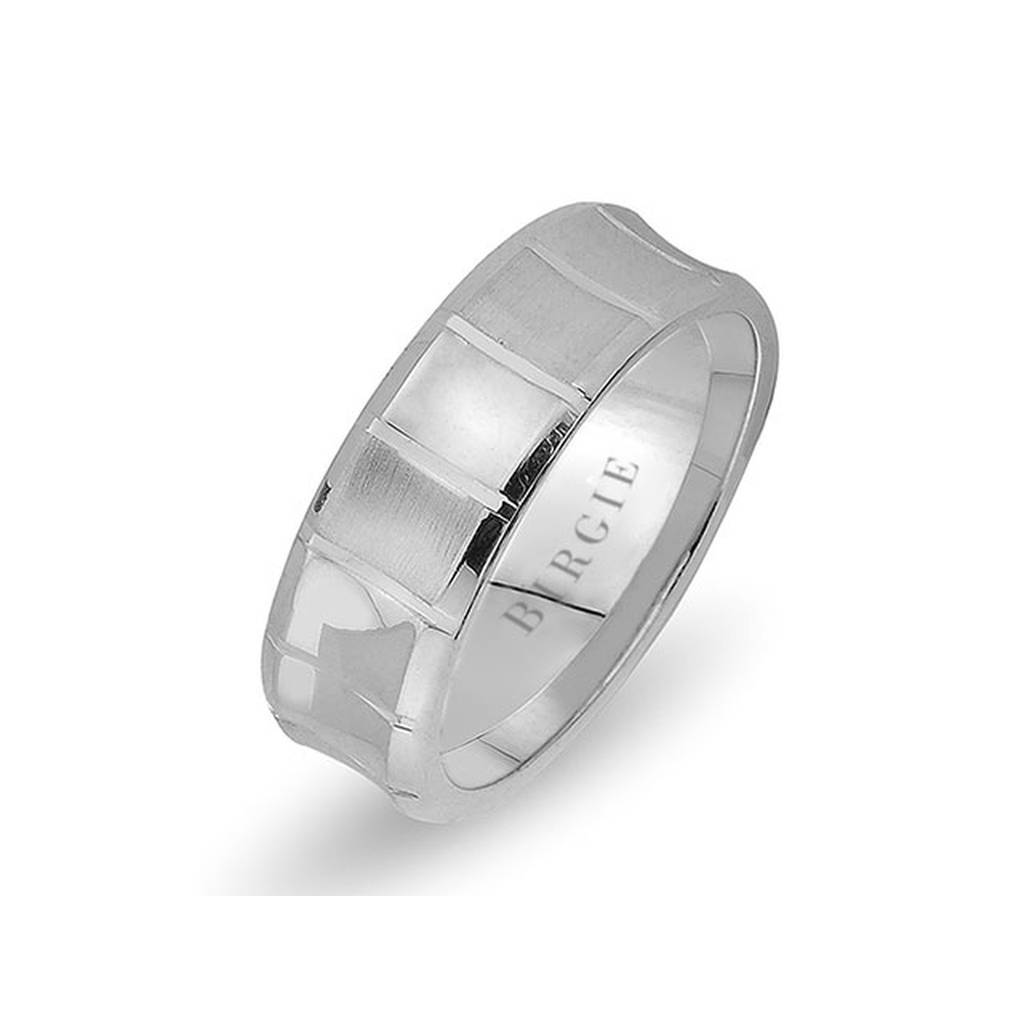 White Gold Neptun Wedding Band - Birgie Diamant | Fine Jewellery - Diamant & Edelstein Schmuck