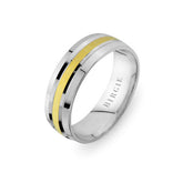 White and Yellow Gold Sureyya Wedding Band