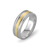 White and Yellow Gold Cevza Wedding Band