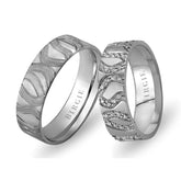 White Gold Sumbule Wedding Band w/ Diamonds - Birgie Diamant | Fine Jewellery - Diamant & Edelstein Schmuck