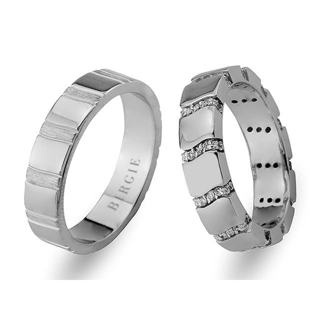 White Gold Cedy Wedding Band w/ Diamonds