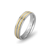 White and Yellow Gold Bora Bora Wedding Band