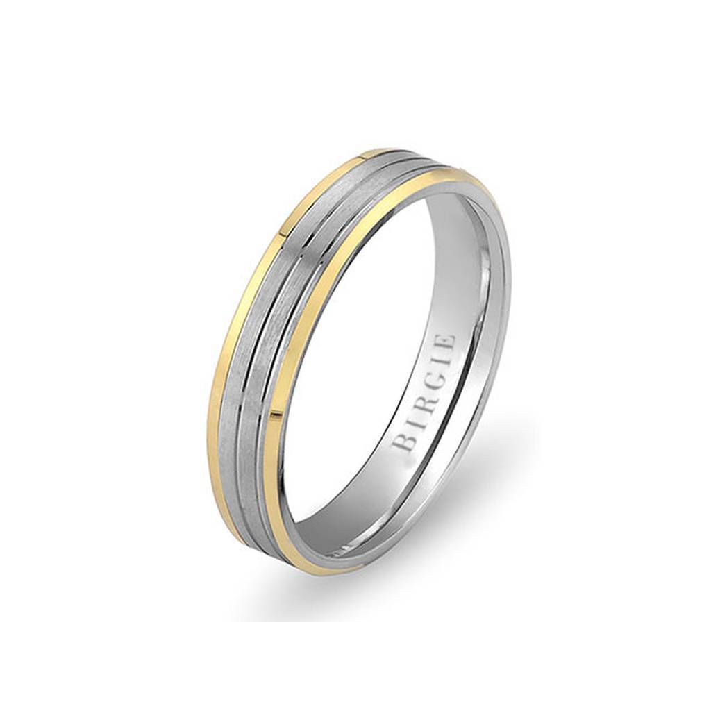 White and Yellow Gold Martinique Wedding Band