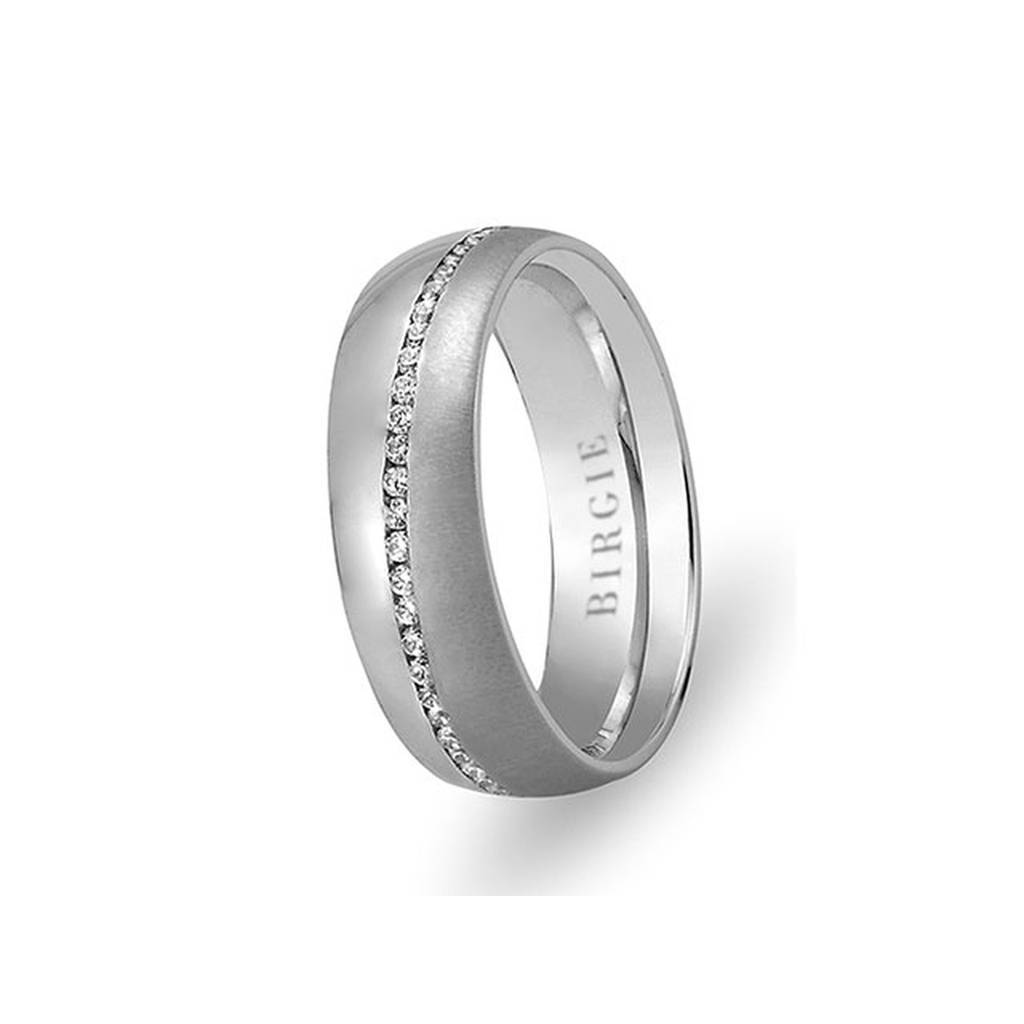 White Gold Florence Wedding Band w/ Diamonds