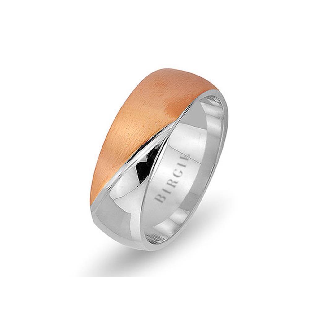 White and Rose Gold Maldives Wedding Band