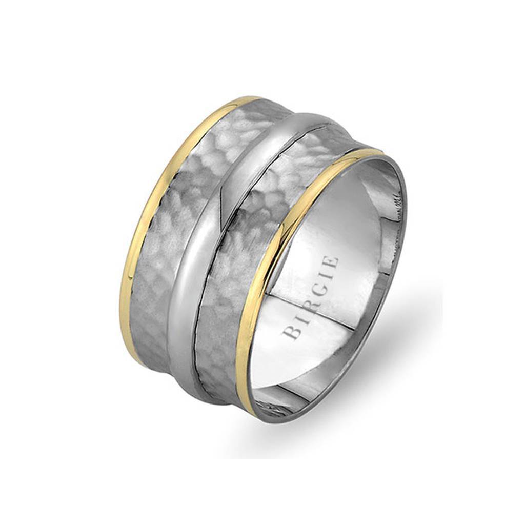 White and Rose Gold Sumerian Wedding Band