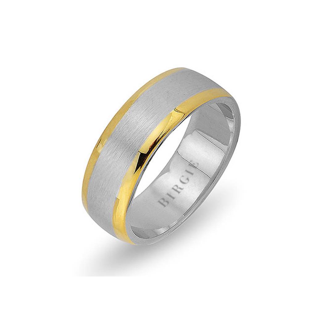 White and Yellow Gold Seychelles Wedding Band