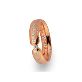 Rose Gold Troia Wedding Band w/ Diamonds