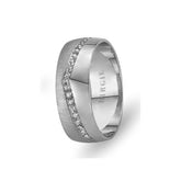 White Gold Akkad Wedding Band w/ Diamonds