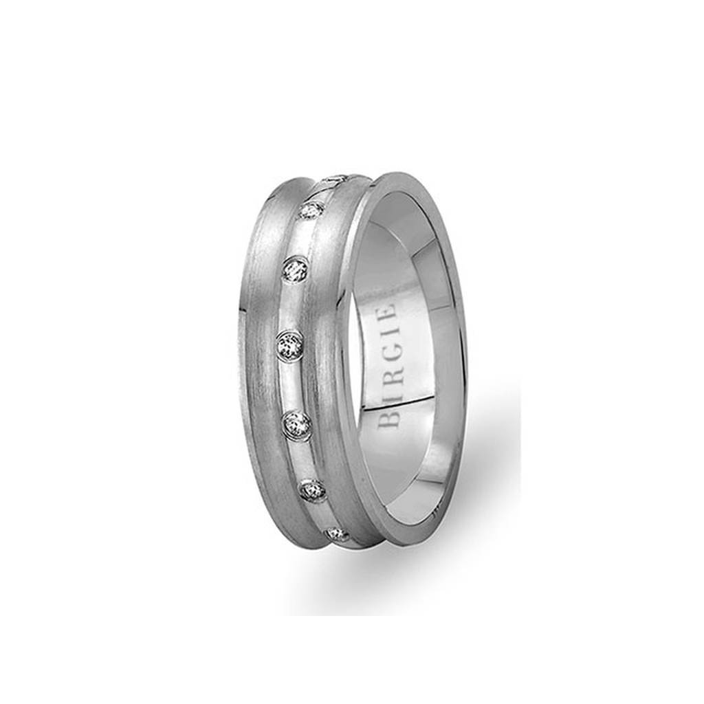 White Gold Lycia Wedding Band w/ Diamonds - Birgie Diamant | Fine Jewellery - Diamant & Edelstein Schmuck