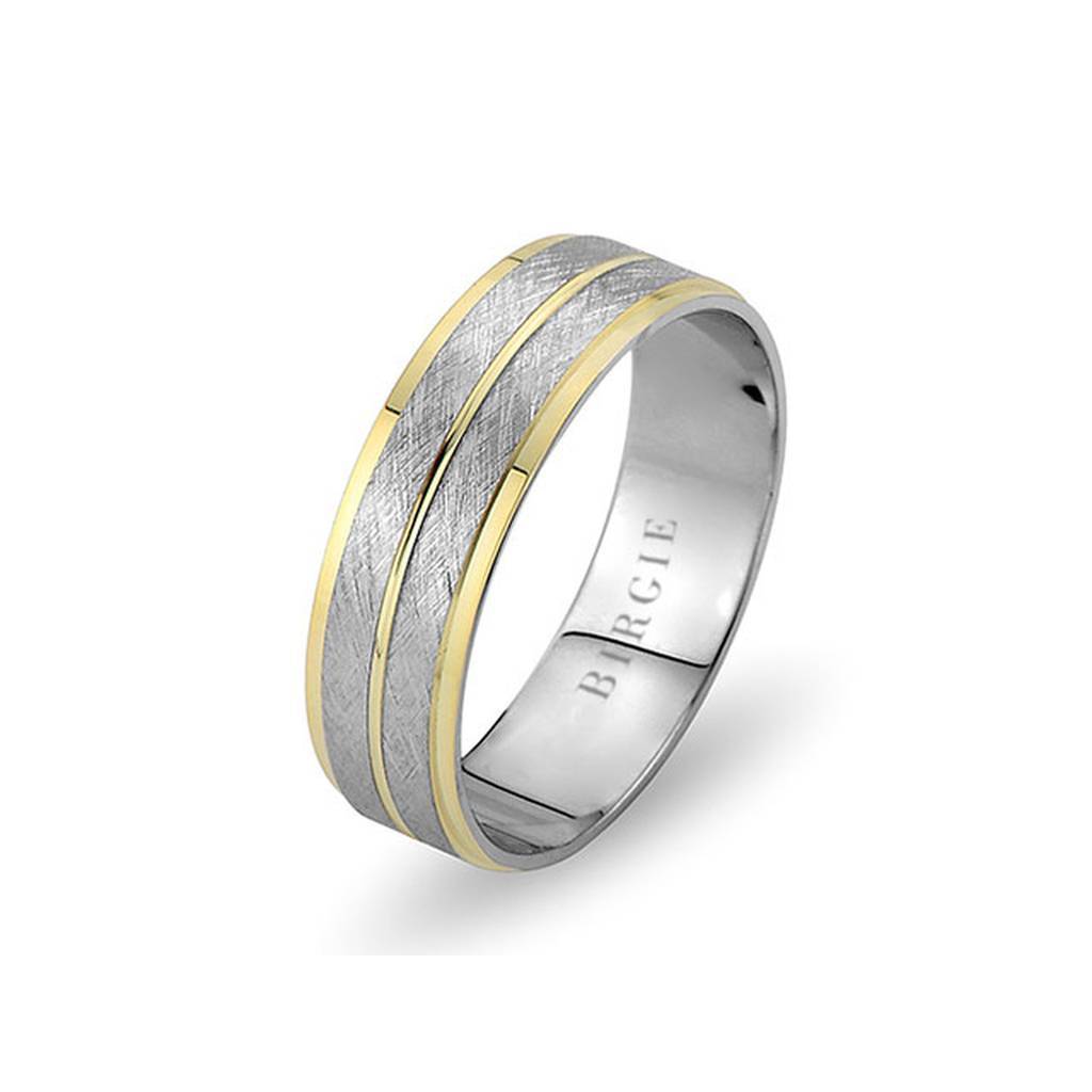 White and Yellow Gold Lydia Wedding Band