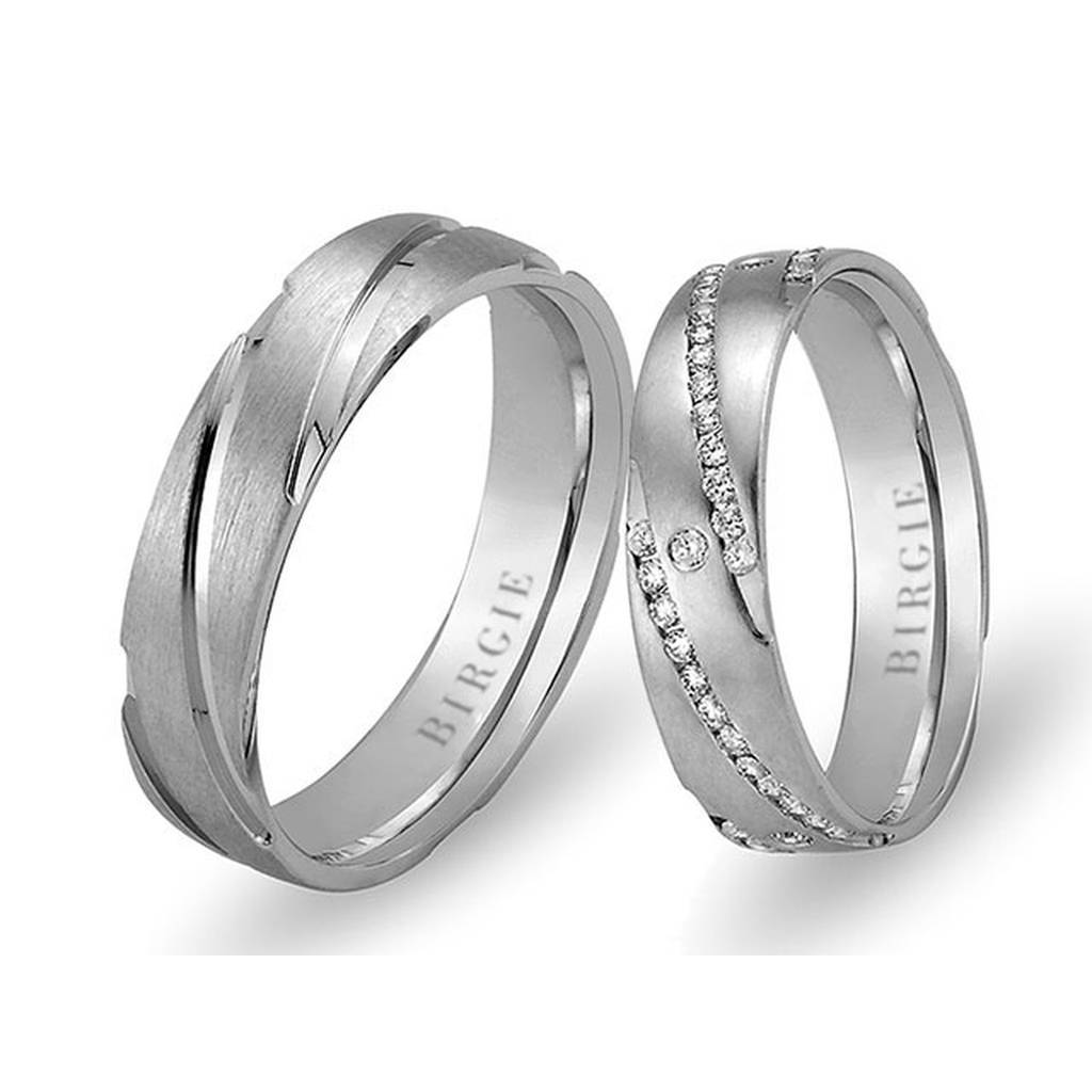 White Gold Kizzuwatna Wedding Band w/ Diamonds - Birgie Diamant | Fine Jewellery - Diamant & Edelstein Schmuck