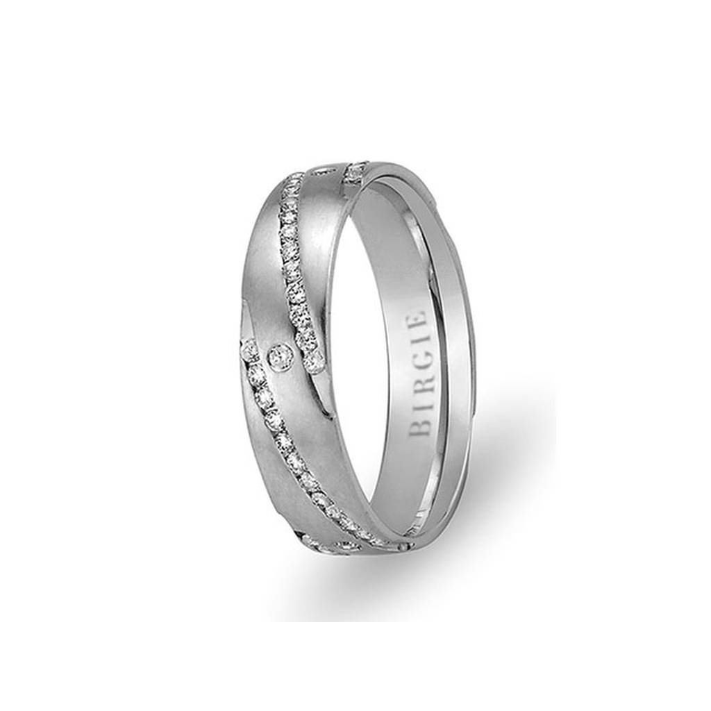 White Gold Kizzuwat Wedding Band w/ Diamonds - Birgie Diamant | Fine Jewellery - Diamant & Edelstein Schmuck