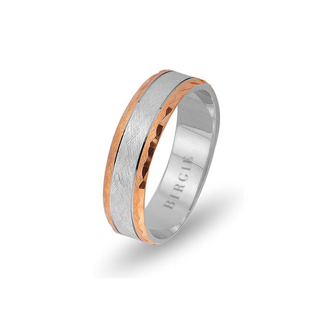 White and Rose Gold Ionia Wedding Band