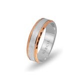 White and Rose Gold Ionia Wedding Band