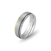 White and Yellow Gold Birdcage Wedding Band