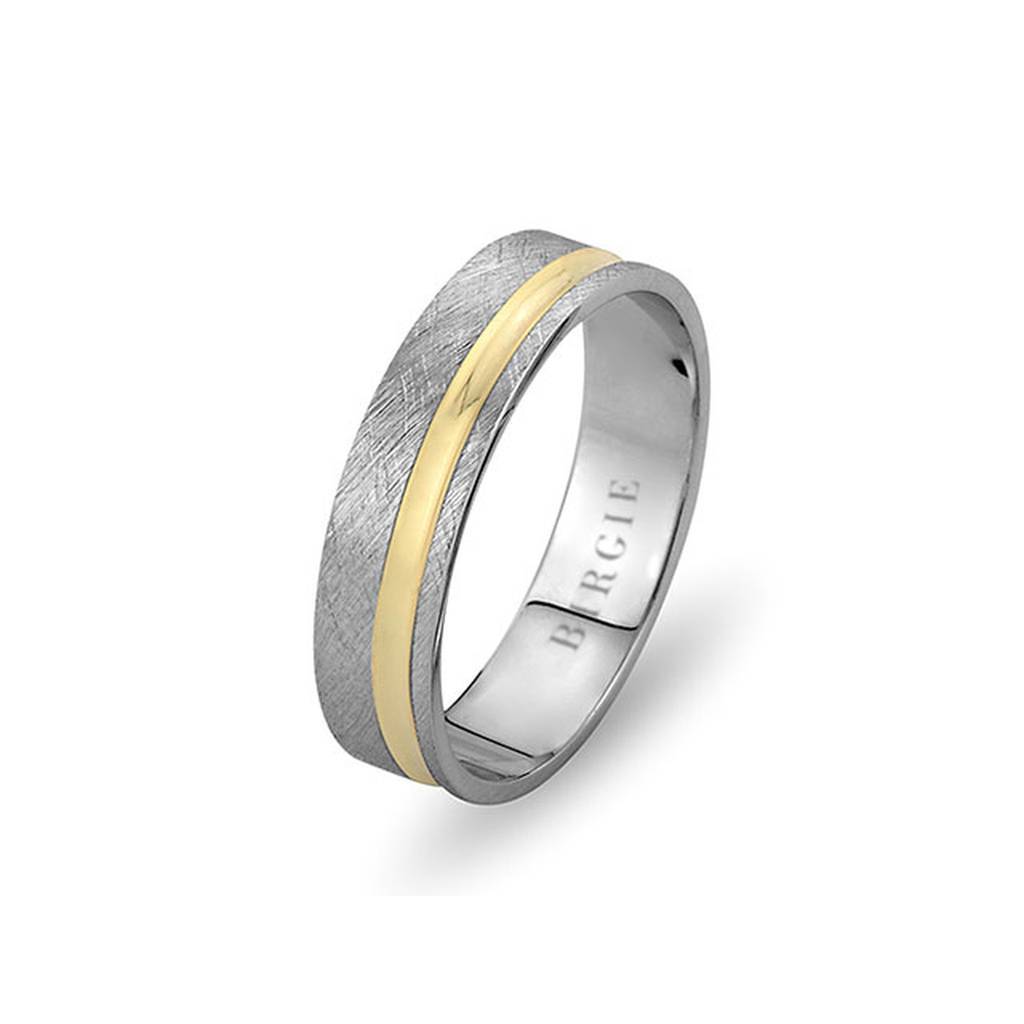 White and Yellow Gold Bomonti Wedding Band