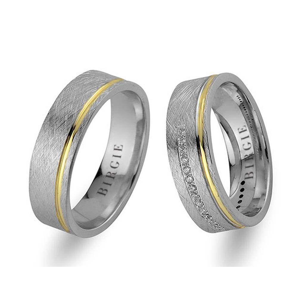 White and Yellow Gold Tarabya Wedding Band w/ Diamonds