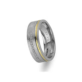 White and Yellow Gold Tarabya Wedding Band w/ Diamonds