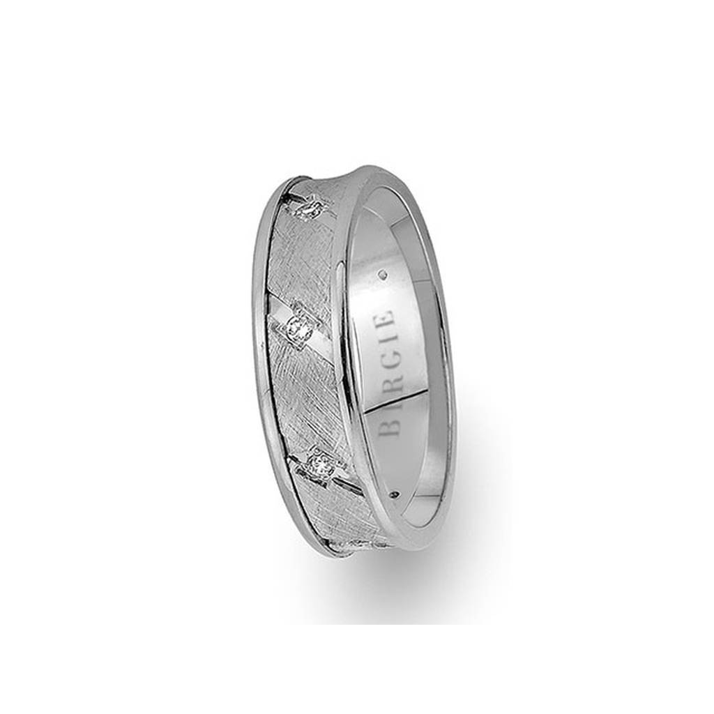 White Gold Cibali Wedding Band w/ Diamonds